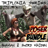 Triplonia Shaman And Swordmaiden Bundle Poser