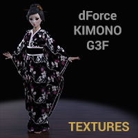 dForce Kimono For G3F Textures AddOn