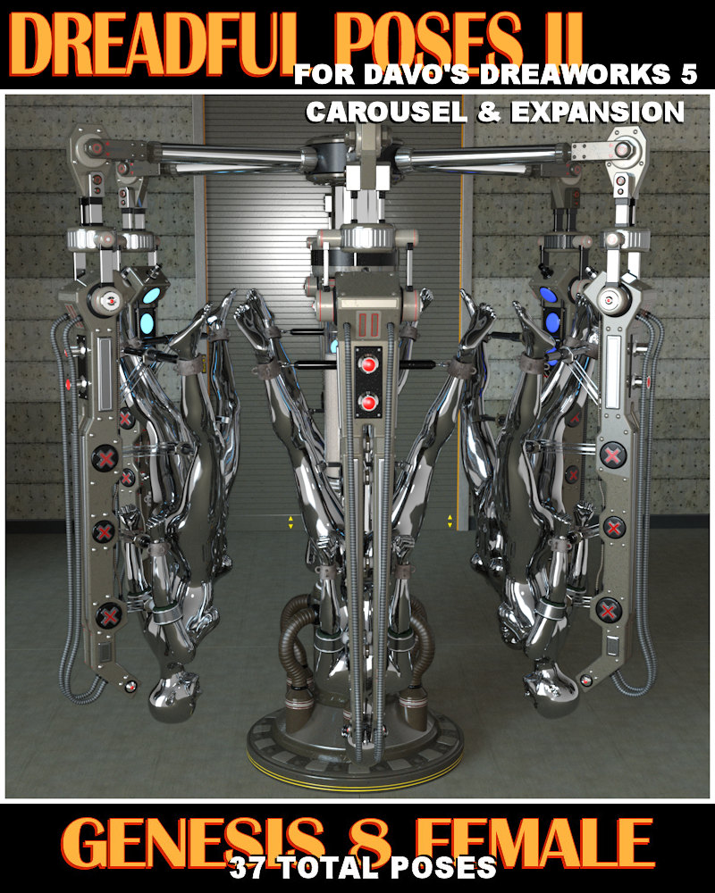 Dreadful Poses For Dreadworks 5 Carousel And Expansion 1 Packs Daz Studio 4.8+
