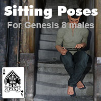 Sitting Poses For Genesis 8 Males