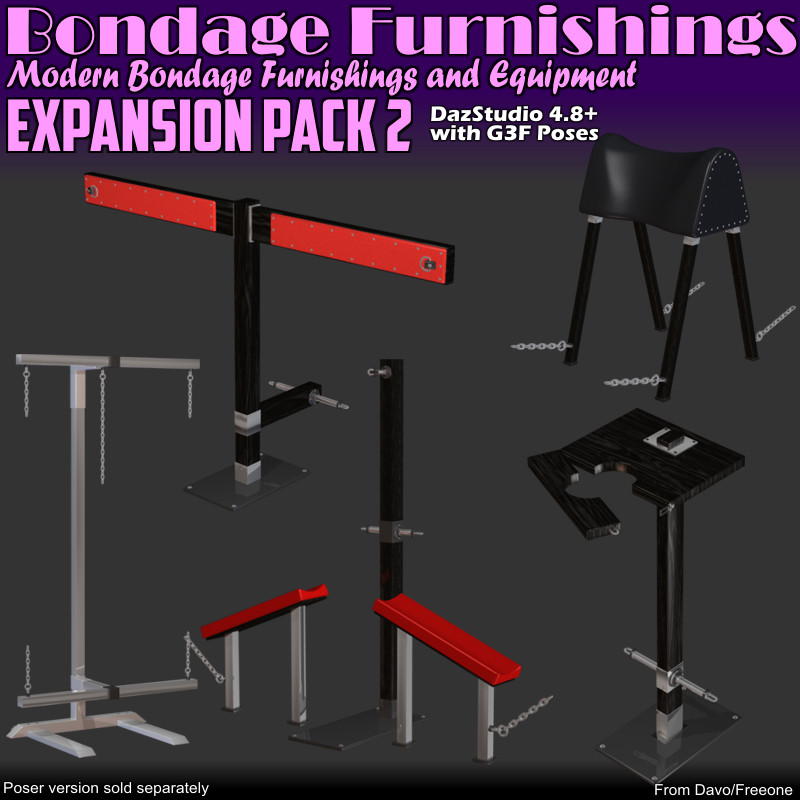 Bondage Furnishings Expansion Pack 2 For Daz Studio