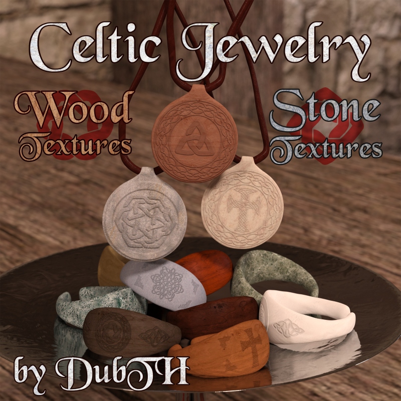 Wood And Stone Textures For Celtic Jewelry