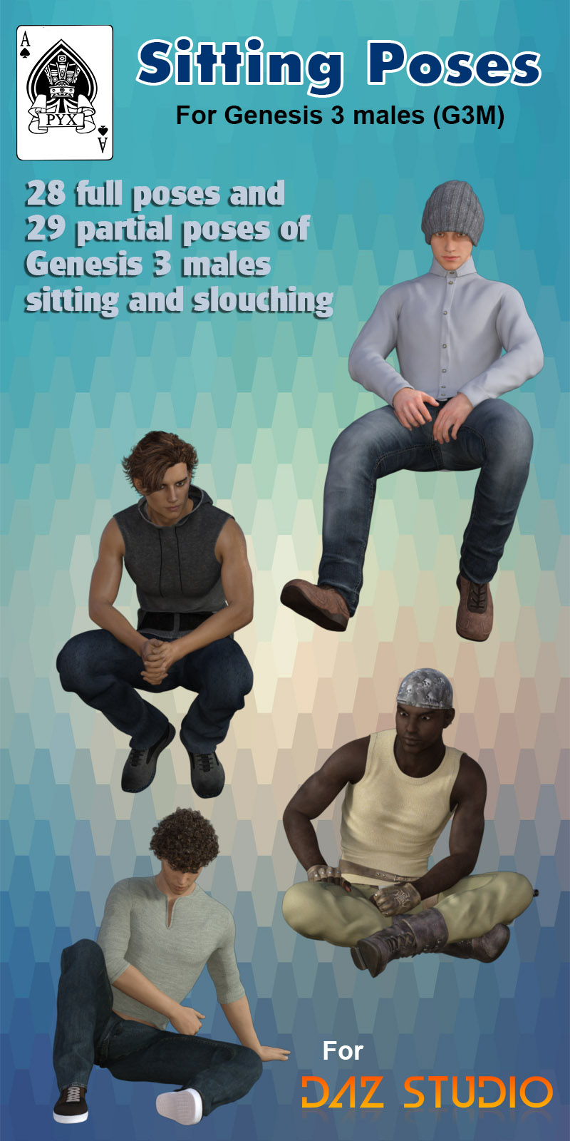 Sitting Poses For Genesis 3 Males