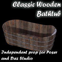 Classic Wooden Bathtub