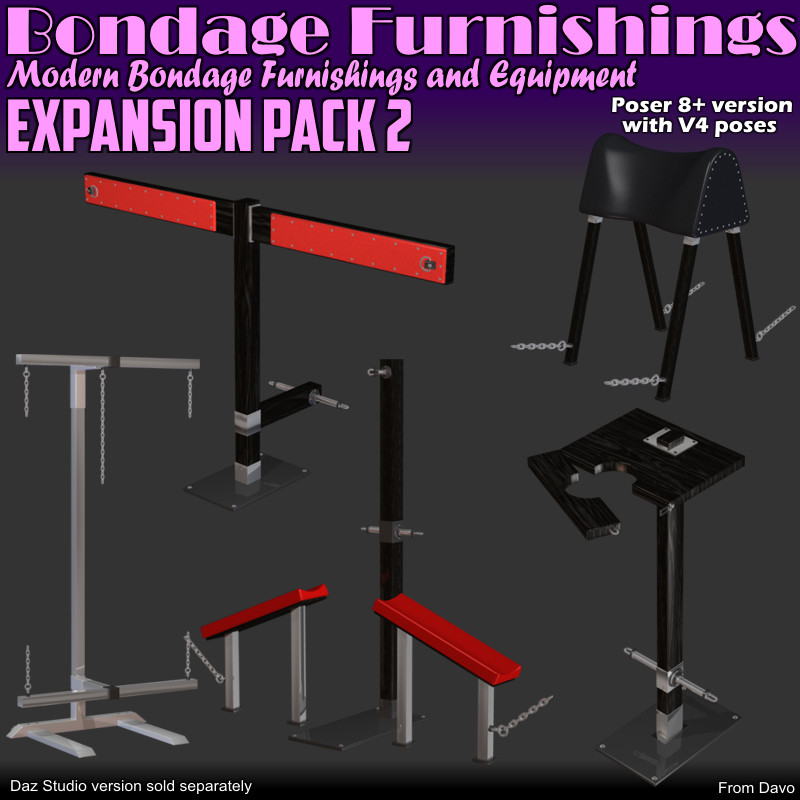 Bondage Furnishings Expansion Pack 2 For Poser