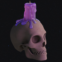 MORPHING CANDLE FOR MORPHING SKULL