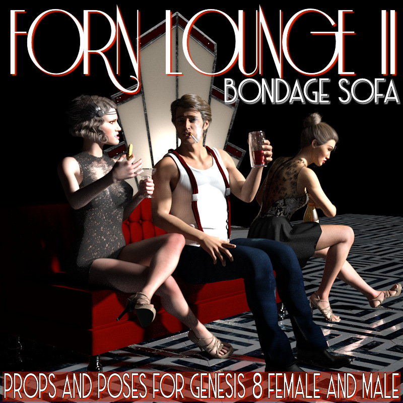 Forn Lounge II Series Morphing Sofa For Daz Studio Genesis 8