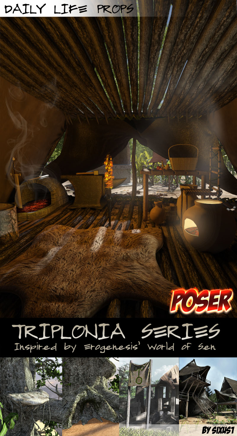 Triplonia Daily Life Props Set Poser