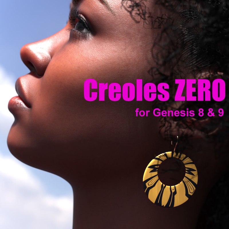 Creoles ZERO - Earrings for Genesis 8 and 9