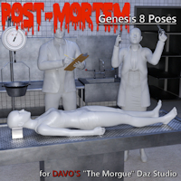 Post-Mortem G8 Poses For Davo's "The Morgue" Daz Studio