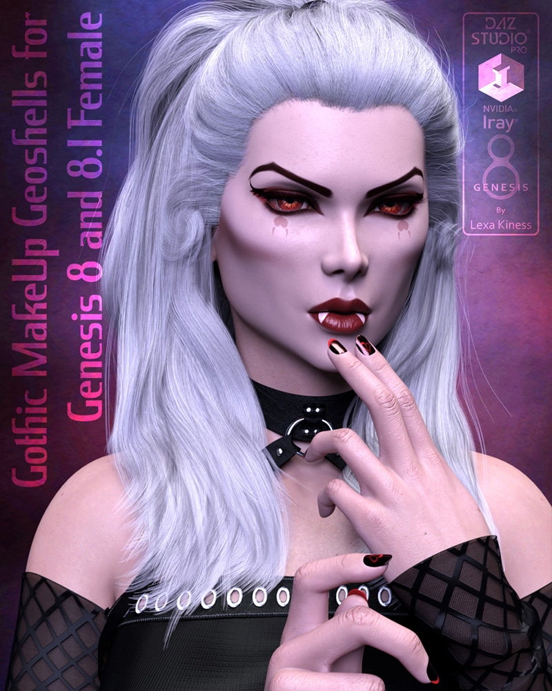 Gothic MakeUp Geoshells For Genesis 8 And 8.1 Female