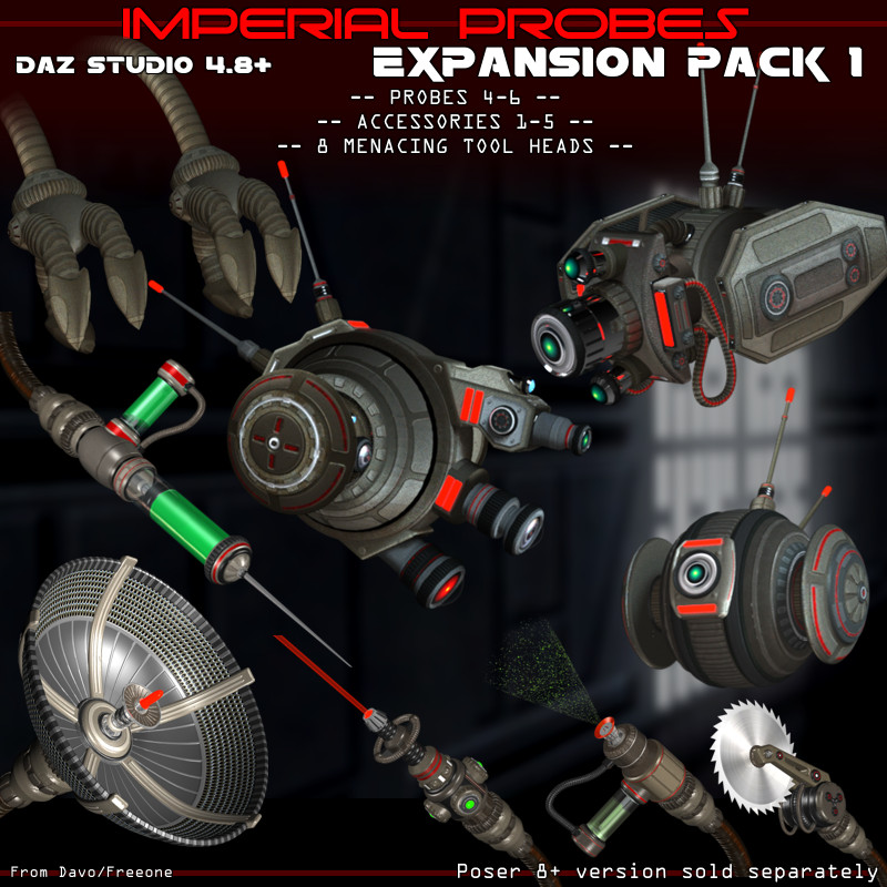 Imperial Probes "Expansion Pack 1" For DazStudio 4.8+