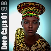 Doro Caps - Hats for Genesis 8 and 9