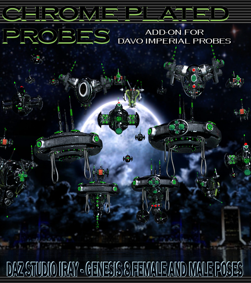 Chrome Plated Probes For Davo Imperial Probes Daz Studio