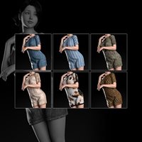 K3D October Shirt Dress for Genesis 8 Female