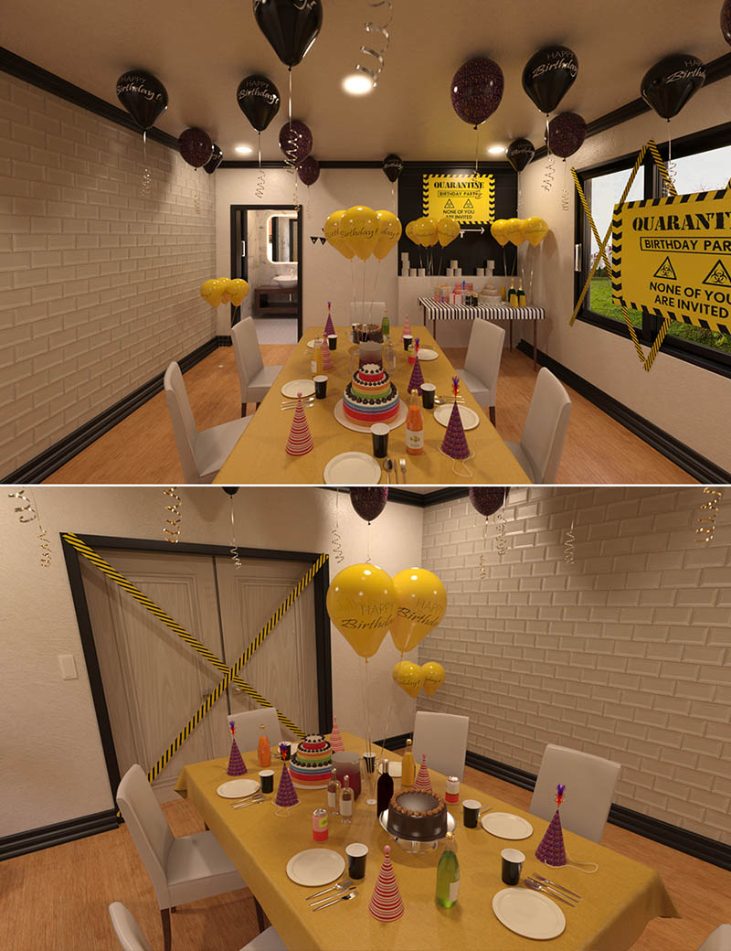 Quarantine Birthday Setup