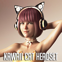 Kawaii Cat Headset For Genesis 3 and 8 Female(s)