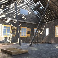 Burned House Up