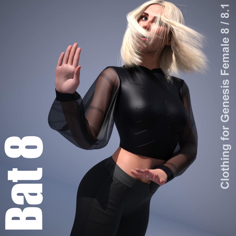 Bat 8 - Clothing for Genesis 8 Female