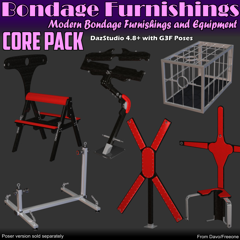 Bondage Furnishings Core Package For Daz Studio