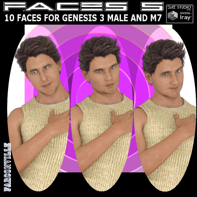 Faces 5 For Genesis 3 Male And Michael 7
