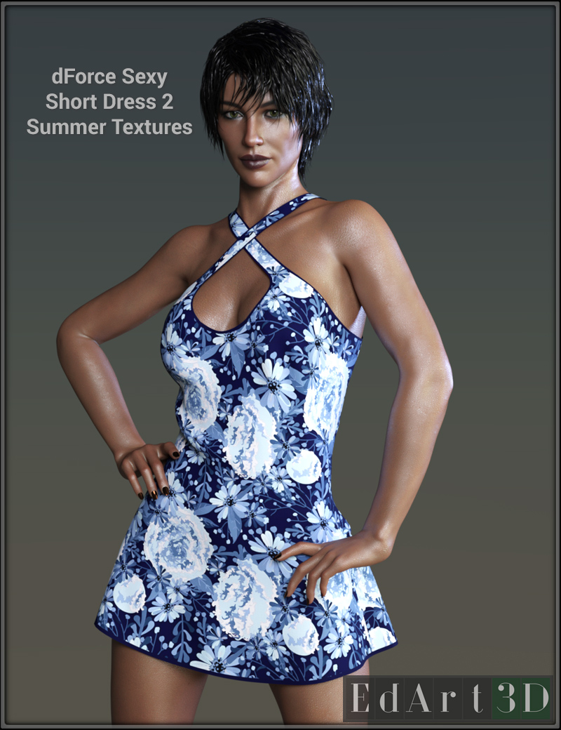 dForce Sexy Short Dress 2 Summer Textures