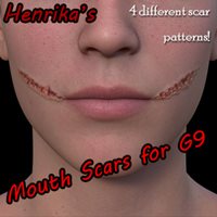 Henrika's Mouth Scars for Genesis 9