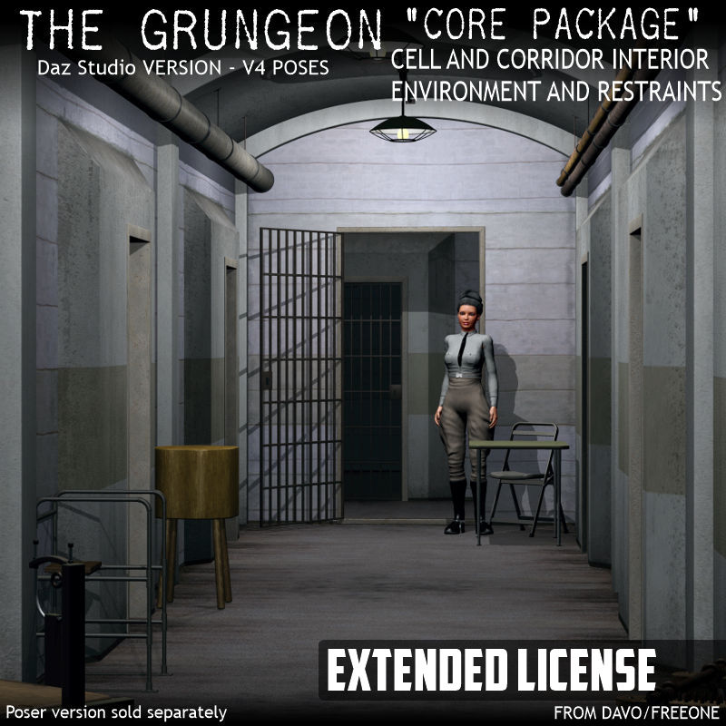 The Grungeon "Core Pack" For DazStudio EXTENDED LICENSE