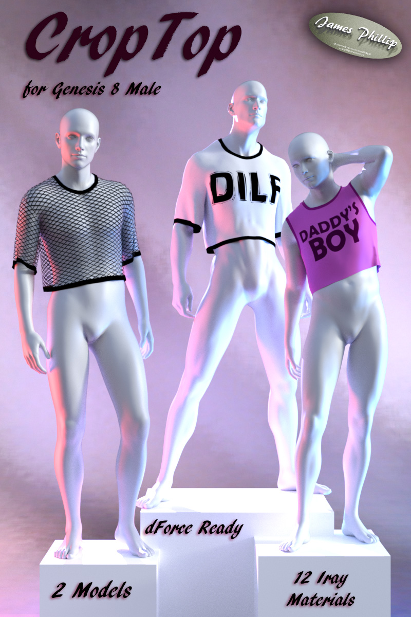 dForce CropTop For Genesis 8 Male