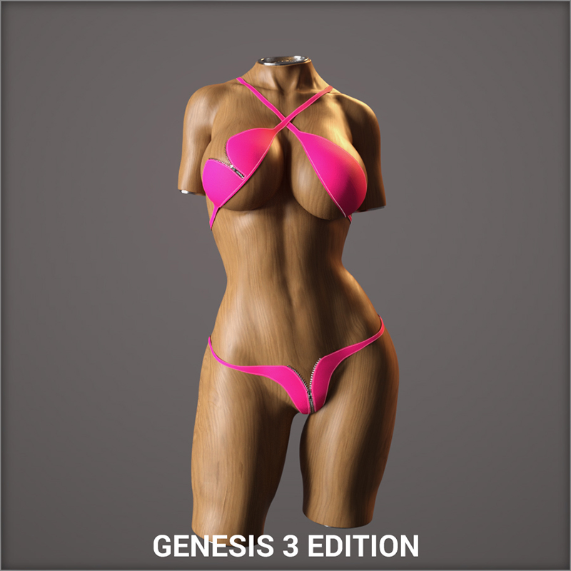 dForce CyberBikini 01 for G3F Textures Set1