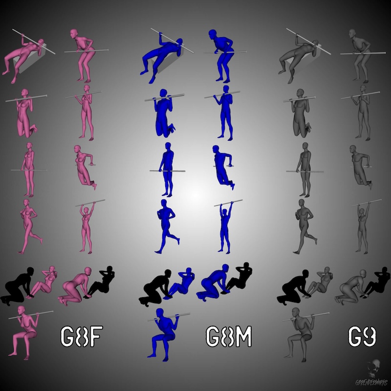 G3R Exercise Pose Pack 1