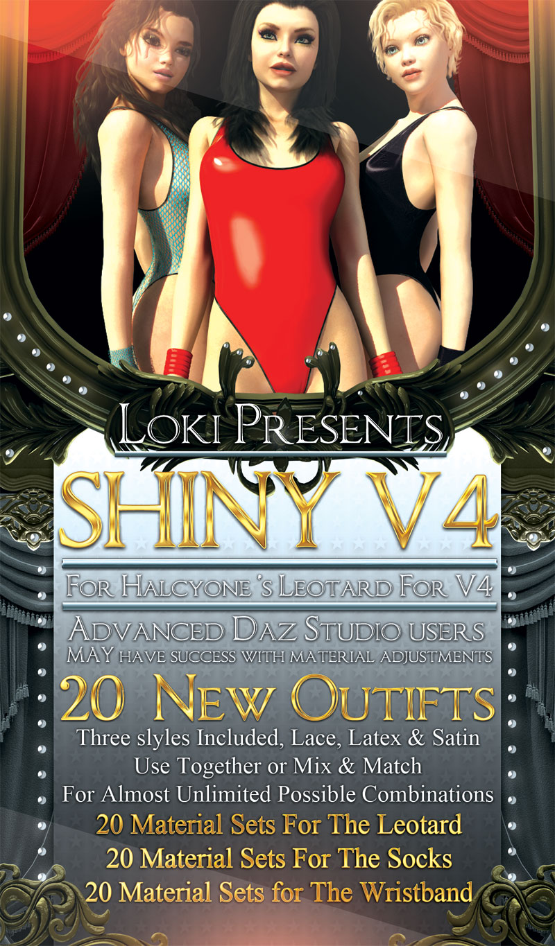 Shiny for Halcyone's Leotard for V4