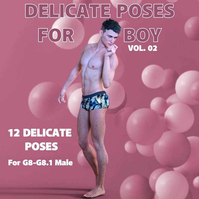 Delicate Poses for Boy Vol. 02 for G8M and 8.1M
