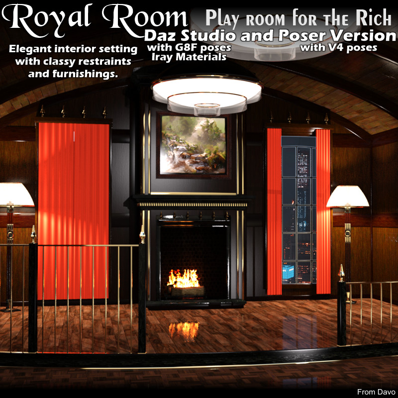 Davo's "ROYAL ROOM" for Daz Studio and Poser