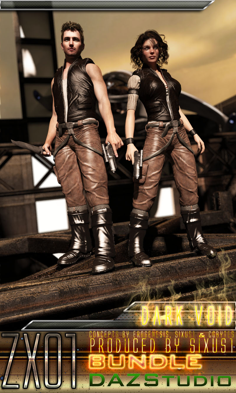 Dark Void ZX01 For G3 Bundle For Daz Studio