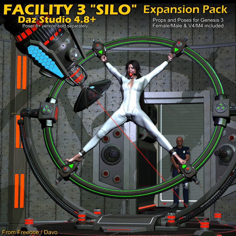 Facility 3 "Silo" Expansion Pack For Daz Studio 4.8+