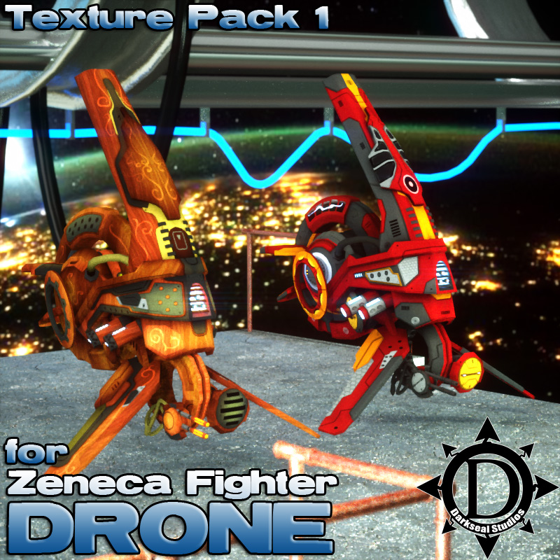 Zeneca Drone Texture Pack 1 - Red Manga / Artistic Wood
