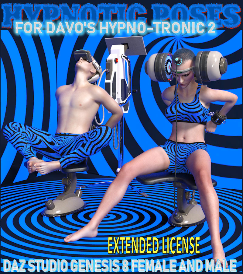 Hypnotic Poses For Davo Hypno-Tronic 2 Daz Studio EXTENDED LICENSE