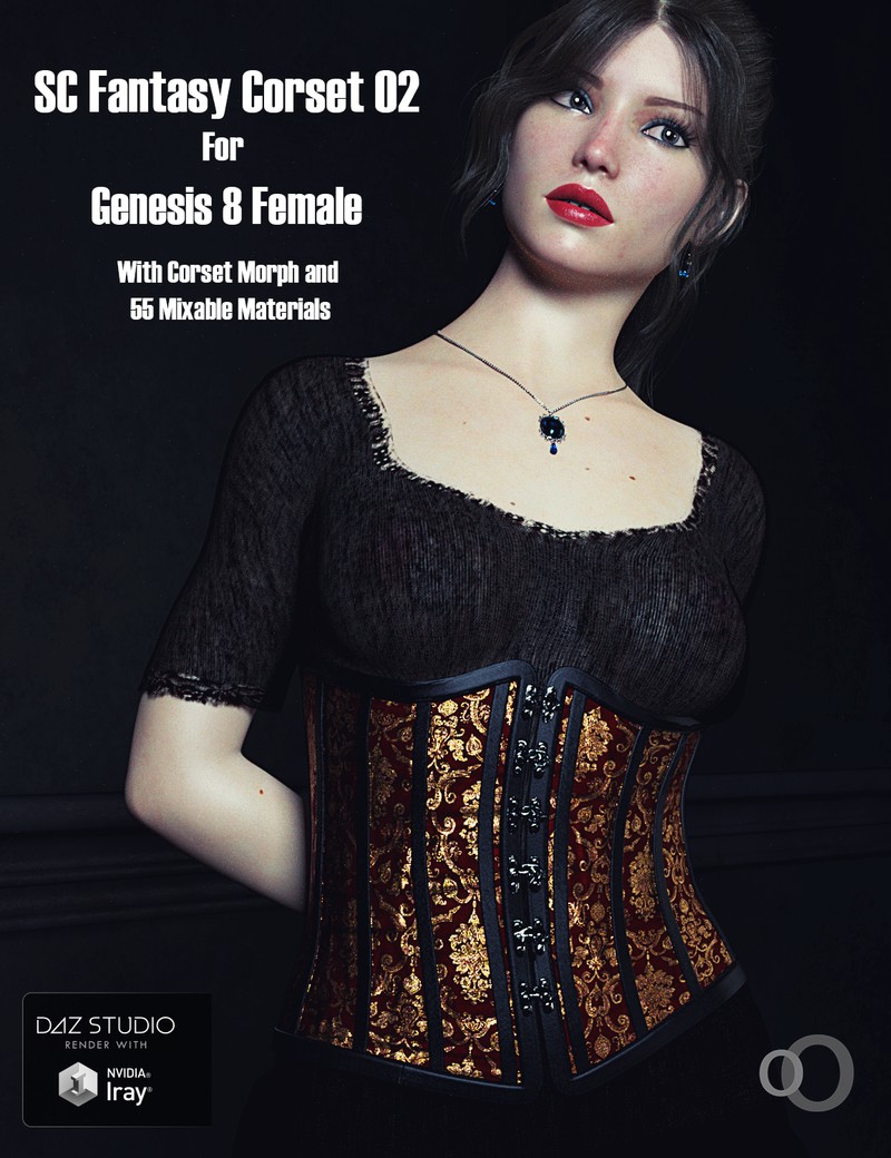 SC Fantasy Corset 02 for Genesis 8 Female