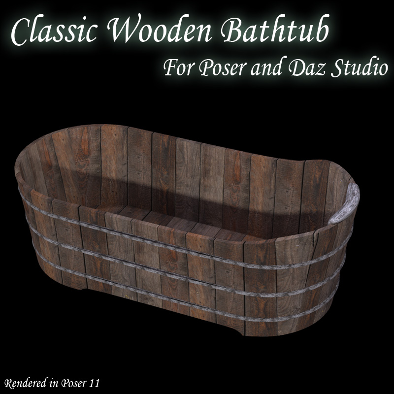 Classic Wooden Bathtub