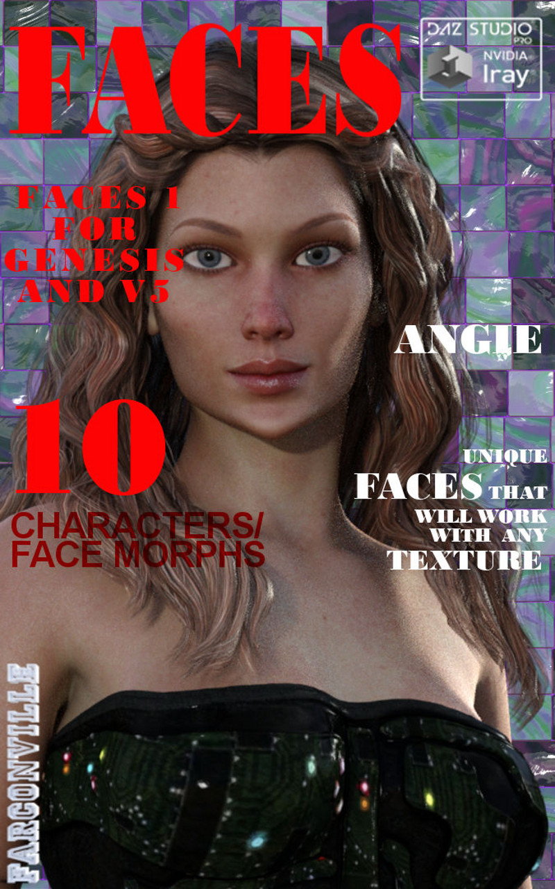 Faces 1 For Genesis, Victoria 5 And V5 Supermodel