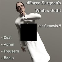 dForce Surgeons Whites for Genesis 9