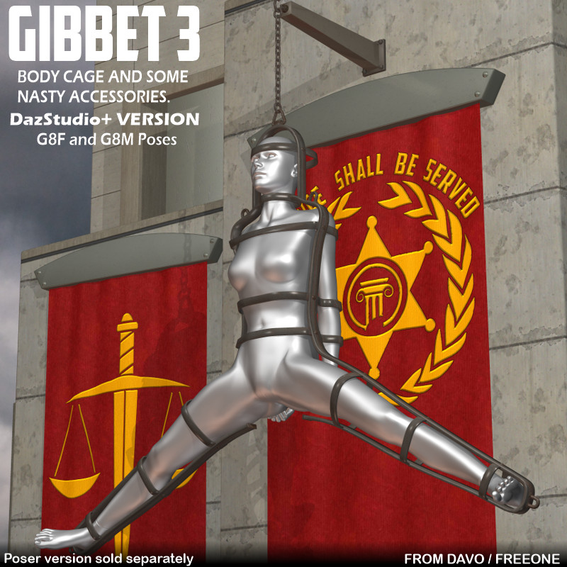 "Gibbet 3" Body Cage for DazStudio 4.11+
