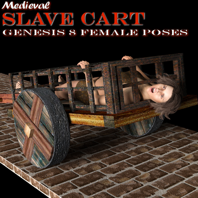 Legacy Dendras Slave Cart Poses For Daz Studio Genesis 8 Female