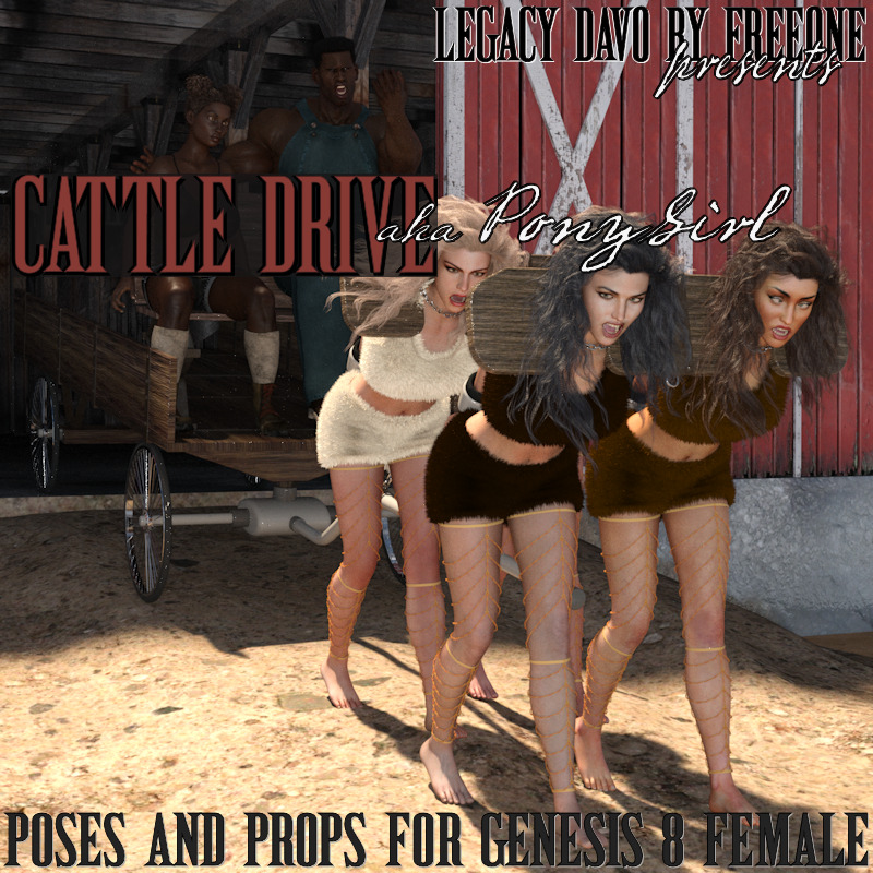 Legacy Davo Cattle Drive aka Pony-Girl Daz Studio G8