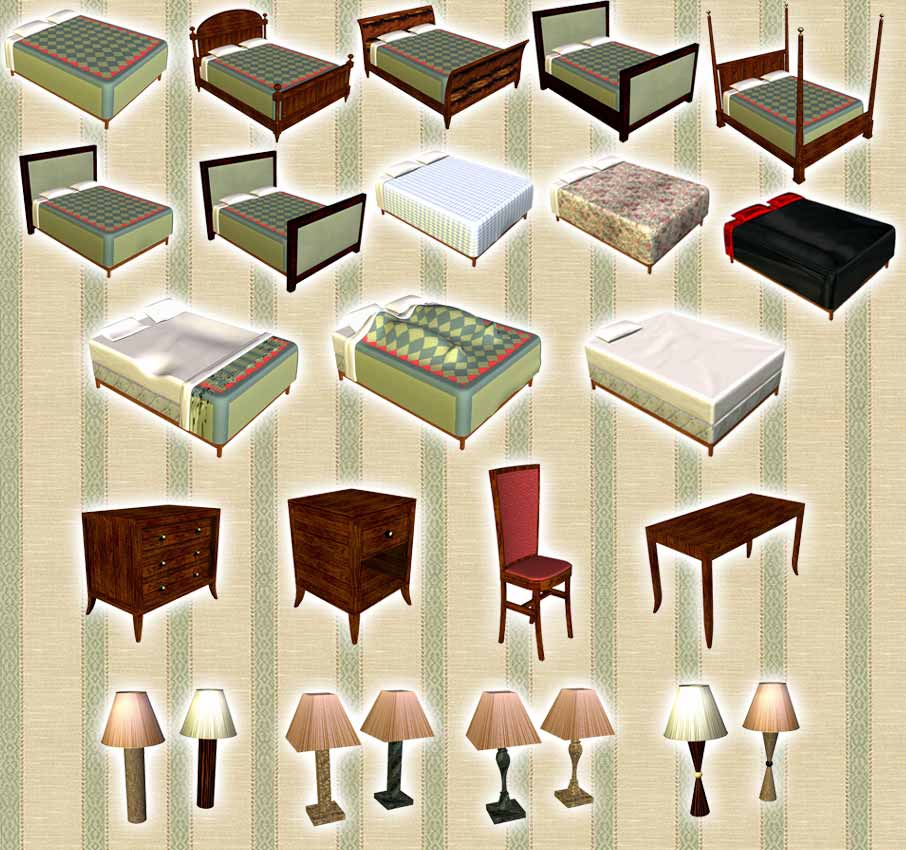 Dendras' Modern Interiors Construction Set Bedroom for PPP