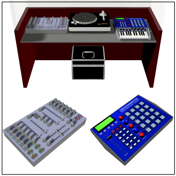 Holli's Poseable DJ Equipment