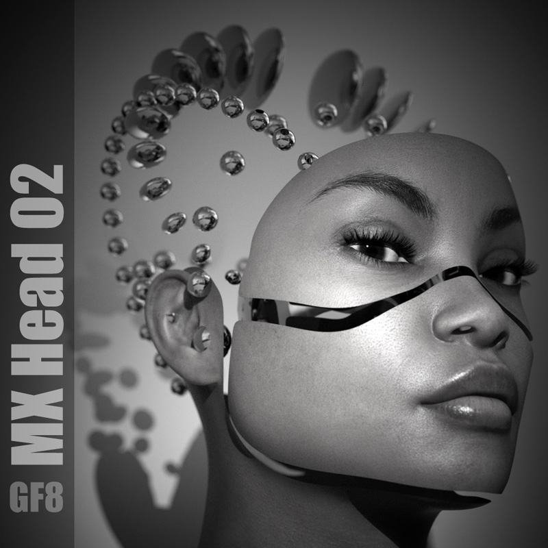 MX Head 02 - Prop for Genesis Female 8