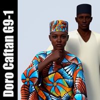 Doro Caftan G91 - Clothing for Genesis 9